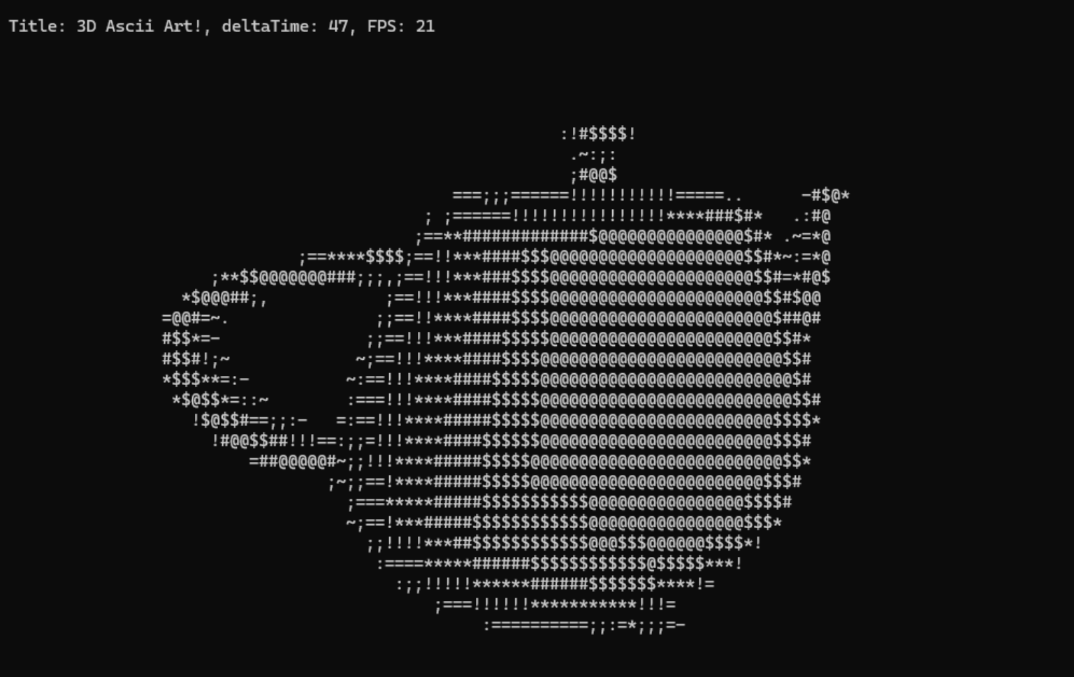 Console 3D Graphics Engine